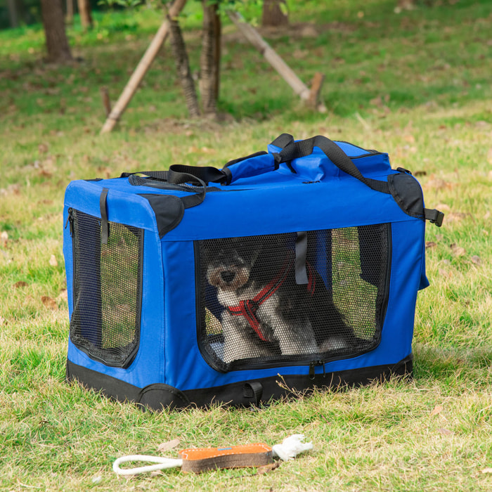 Transportin Bolsa Mascotas de Acero Oxfrod 60x42x42cm Azul