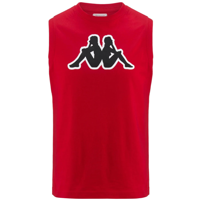Kappa - T-Shirts & Top Uomo Rosso - Logo Dwal