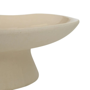 Coupe avec pied Aria en céramique D28 cm beige