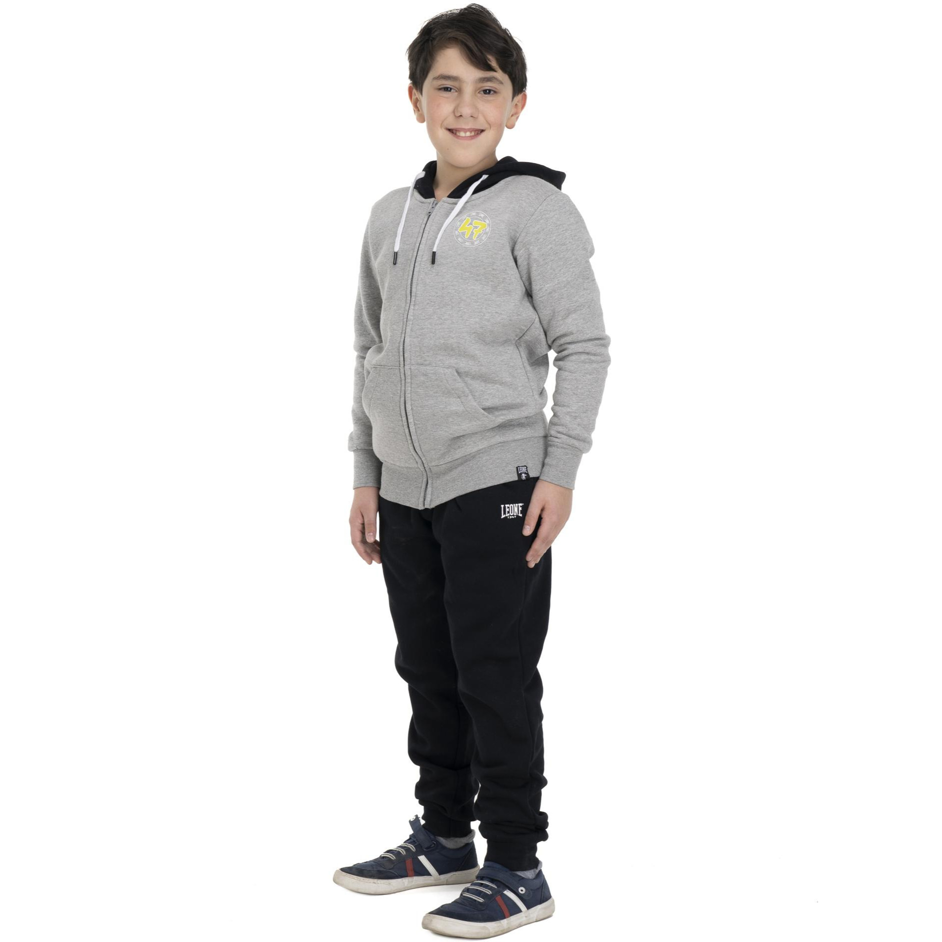 Tuta da bambino con cappuccio e full zip Basic