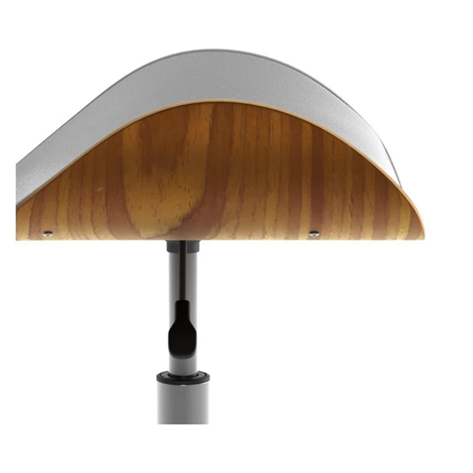 Chaise de bureau pivotante en cuir synthétique blanc 79-91cm - Baudoin