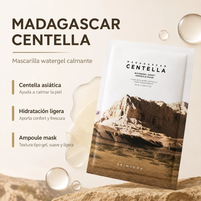 Mascarilla facial Madagascar Centella Watergel Sheet Ampoule Mask SKIN1004