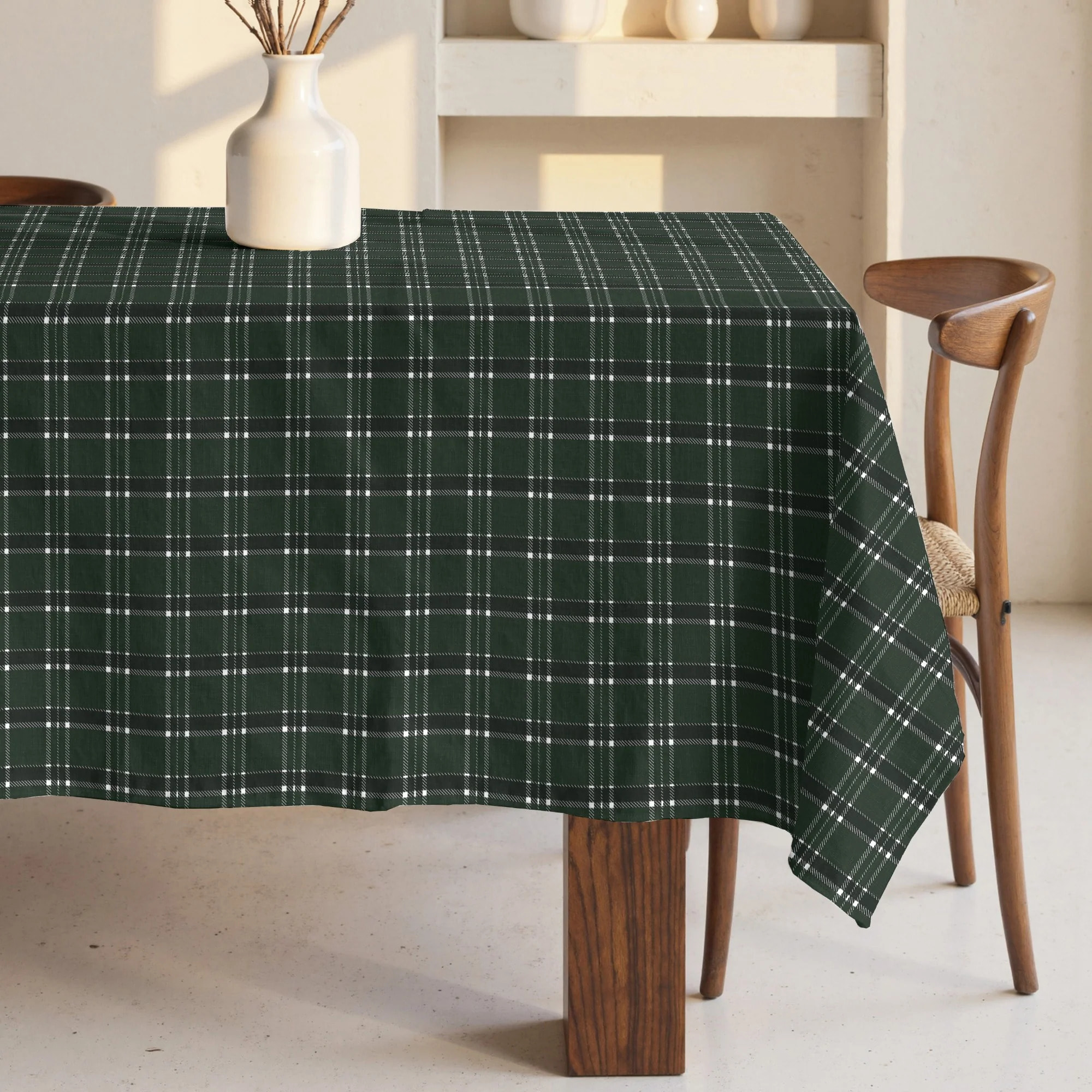 Nappe anti-taches 100% coton Camilo Green