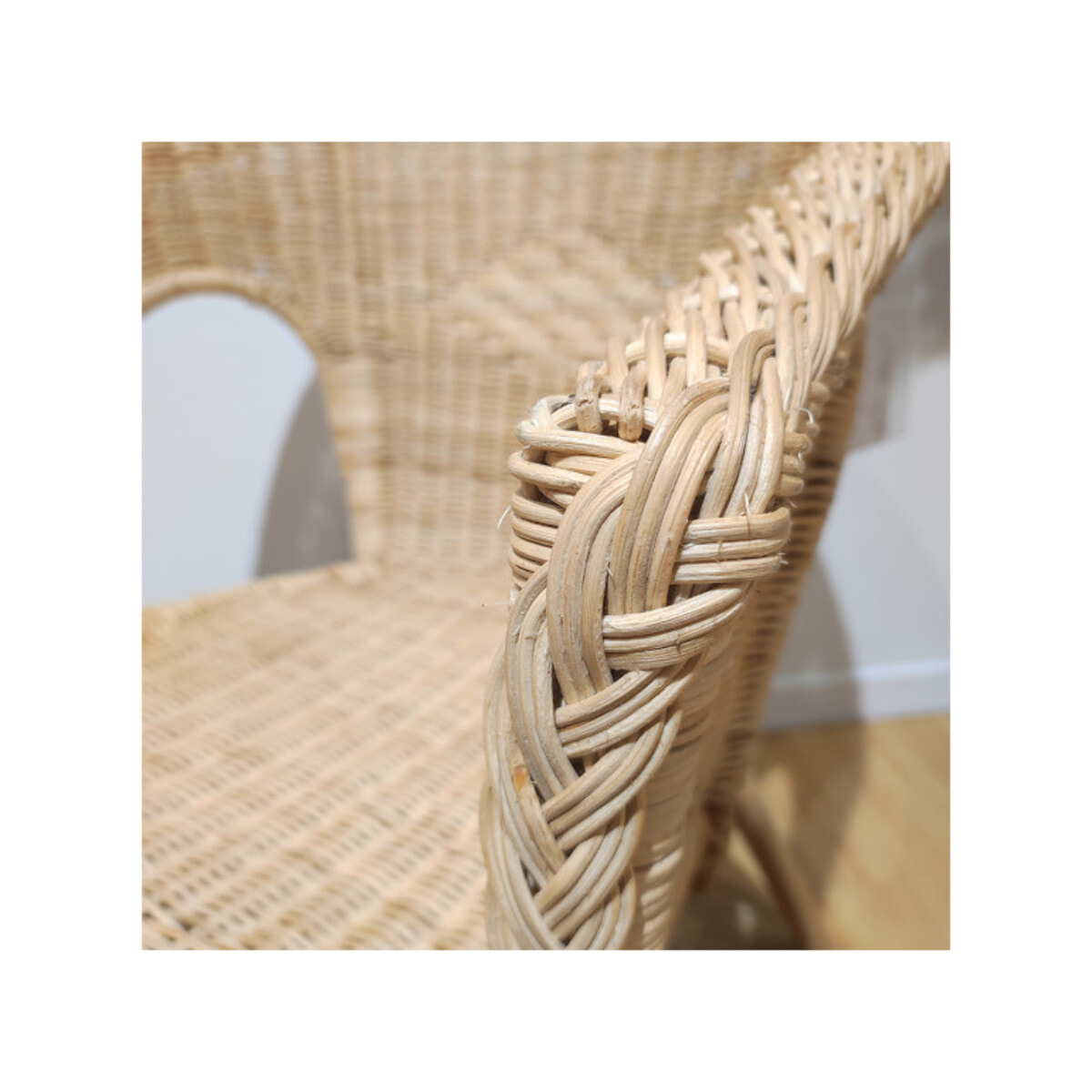 Fauteuil de jardin pour enfant en rotin naturel tressé - VIVIA