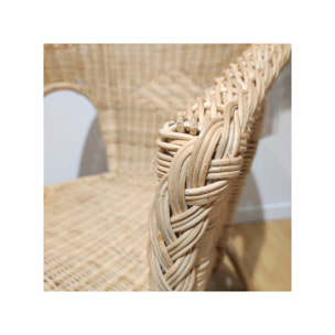 Fauteuil de jardin pour enfant en rotin naturel tressé - VIVIA