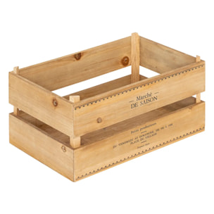 Lot de 2 cagettes Little cottage bois L30/35cm