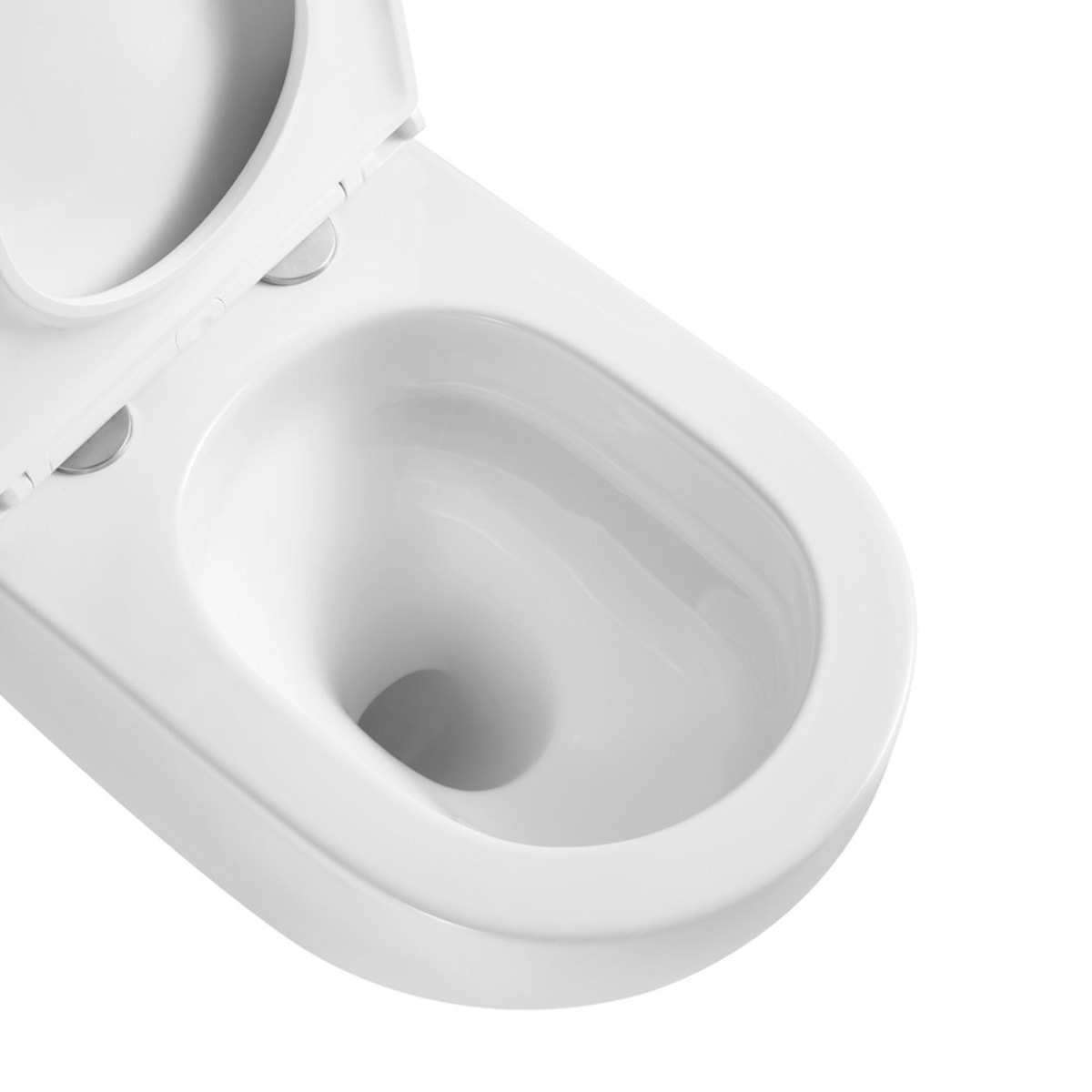 WC suspendu sans bride Vortex et fixations invisibles, abattant frein de chute (SAT67010RTORP)