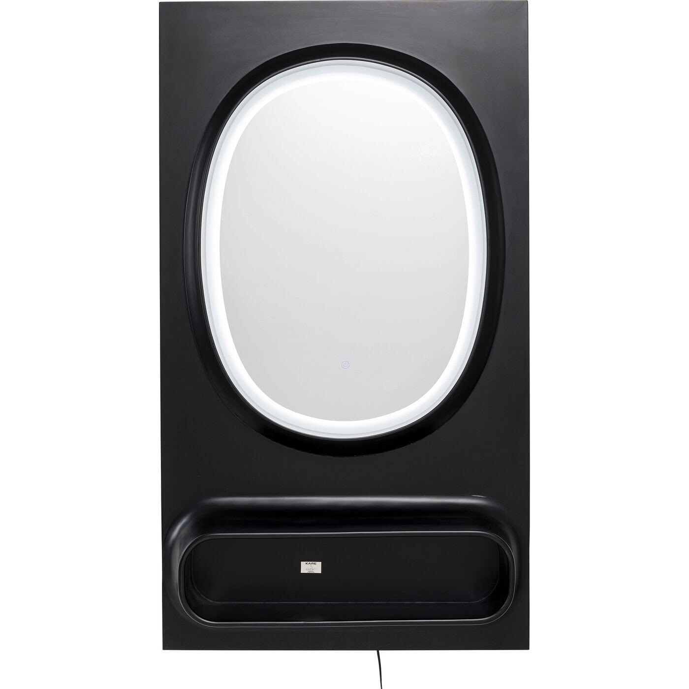 Miroir Aero LED 141x80cm noir Kare Design