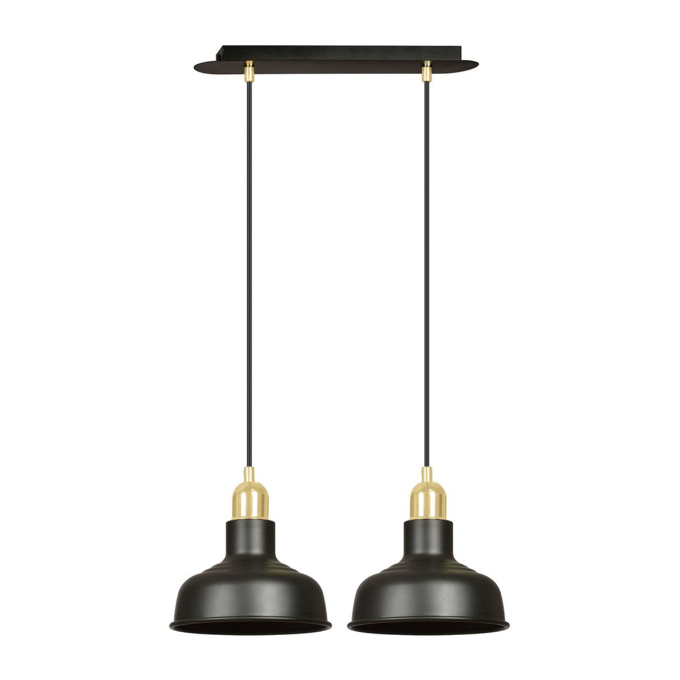 Lampada a sospensione IBOR in acciaio nero opaco