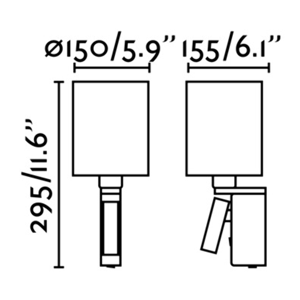 ROB SHADE Lampe applique bronze avec lecteur