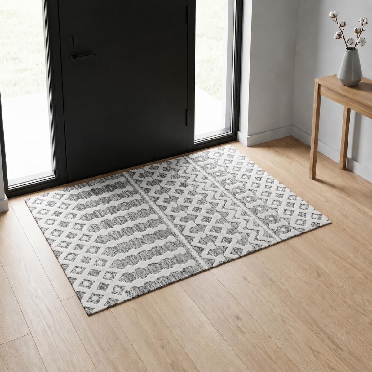 Tapis salon et chambre tissé motif scandinave REDA