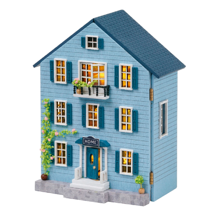 Mansione dell'Inchiostro. Modello 3D con design del pannello della porta aperta, realistico con grande dettaglio e luci led.