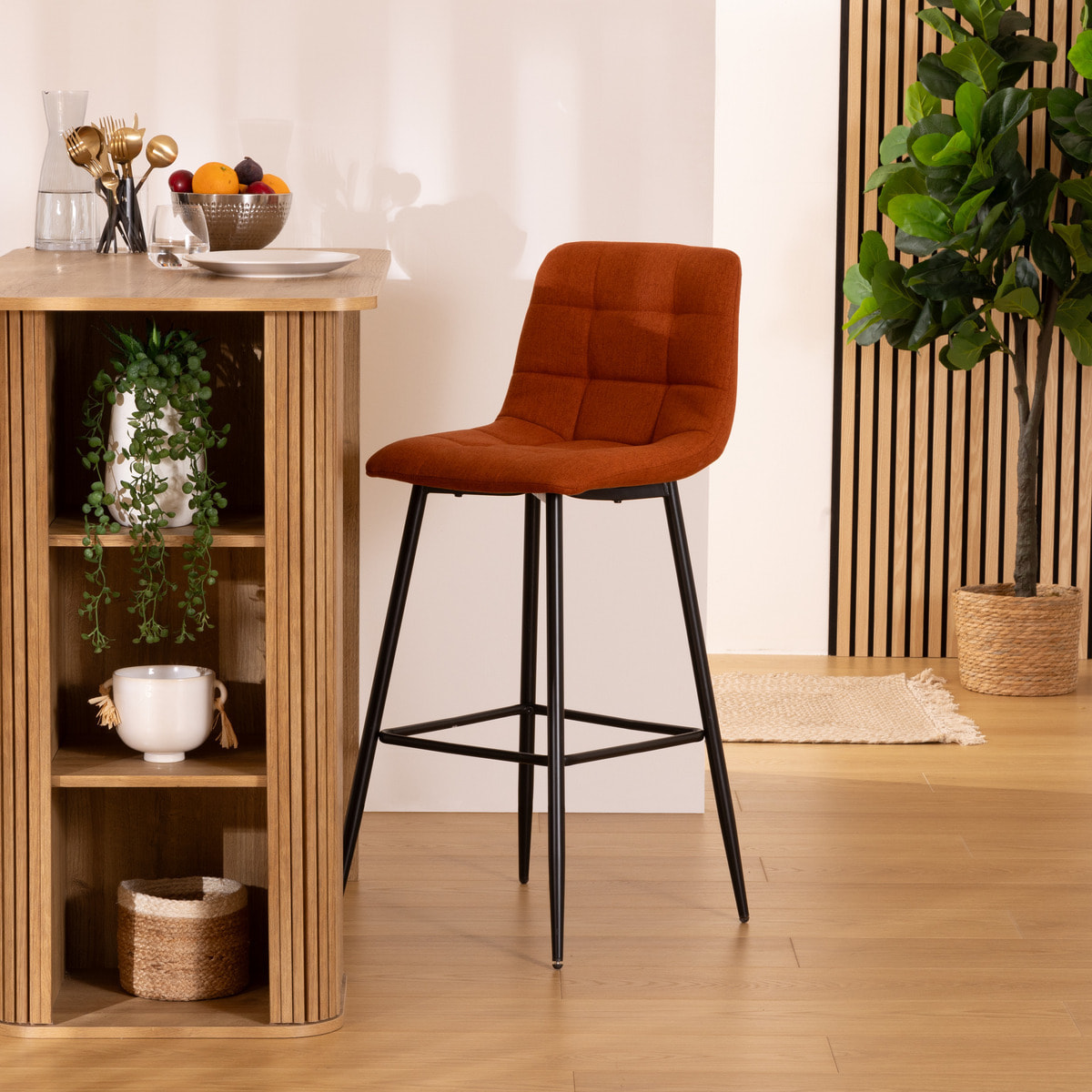 Tabouret de bar "Sirac" ambre H104cm