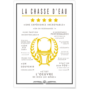 Affiche Toilettes : 'La Chasse d'Eau'