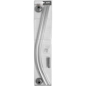 Barre tringle pour rideau de douche Incurvée à fixer en Alu Chromé 80x80cm MSV