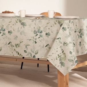 Nappe imprimée anti-tâches SURIA VERT