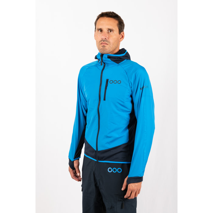 Chaqueta ECOActive Light Insulated Hybrid Jacket with cap marca ECOON - Azul claro / Azul