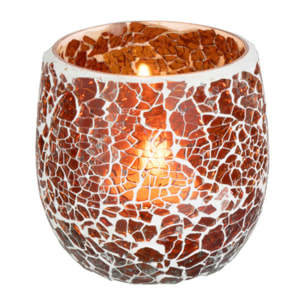 J-Line bougeoir Ali - verre - brun - small
