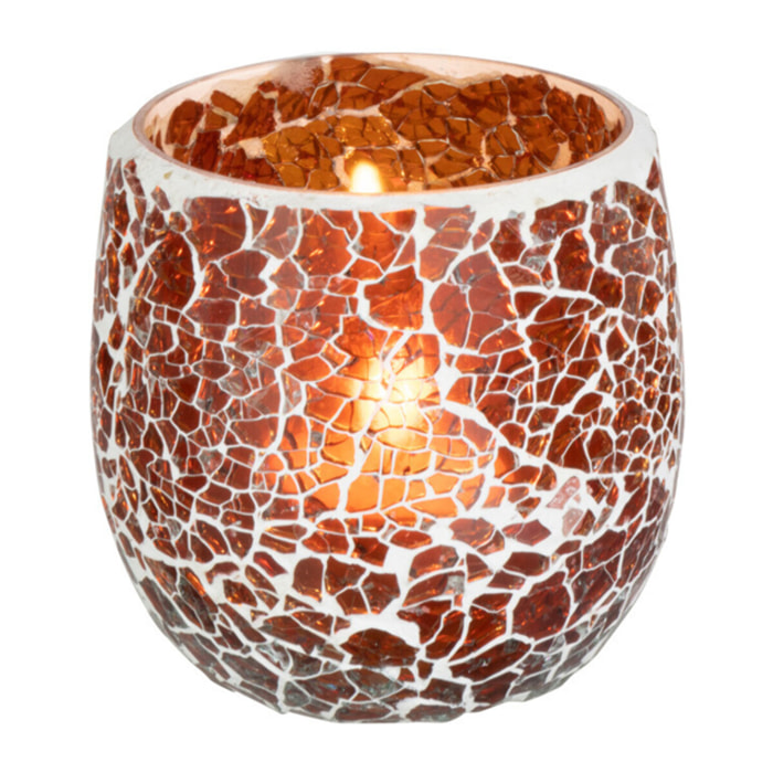 J-Line bougeoir Ali - verre - brun - small
