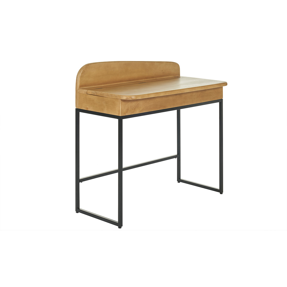Bureau avec rangement en bois manguier massif L100 cm SHIVA