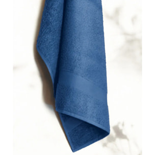 Set 3 asciugamano spugna cotone 100% Made in Italy. Ospite + Salvietta + Telo. Colore BLU