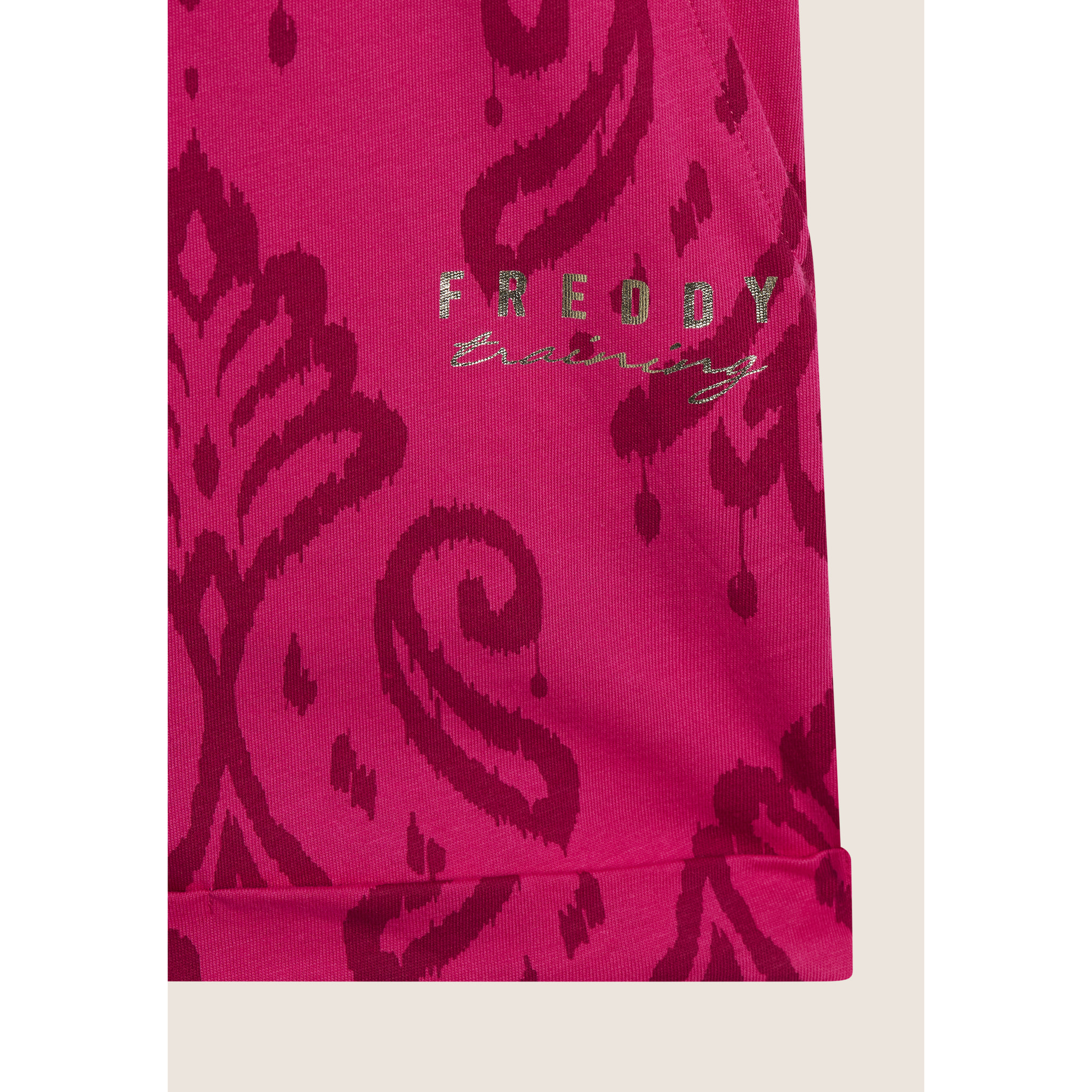 Tuta corta floreale in jersey con top a canotta