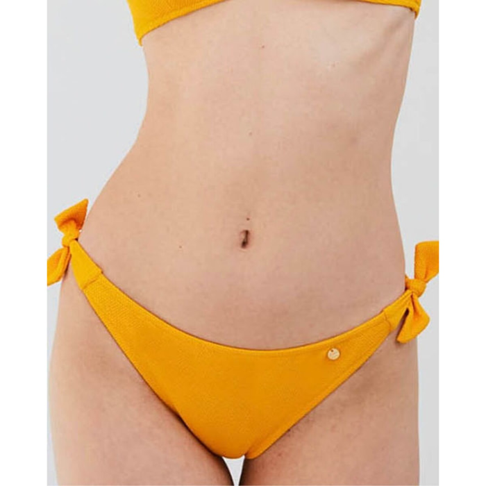 Braga de bikini clásica con lazos en tejido piqué
