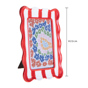 Porta foto con righe - 10xH16x2cm - Pezzi 3 - Bianchi Dino SpA