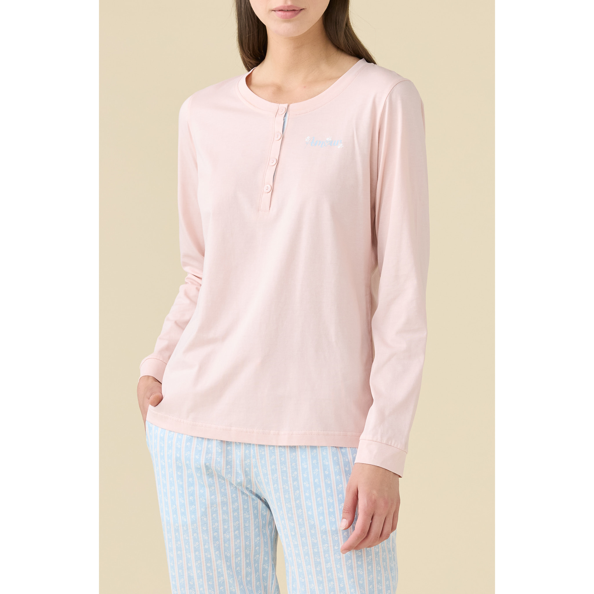 Pigiama donna estivo in cotone articolo romantic. Noidinotte