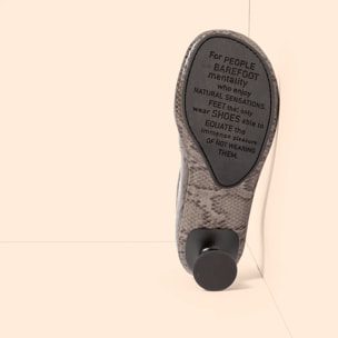 Sandalias con tacón N695 SNAKE GREY/ ALMA color Grey