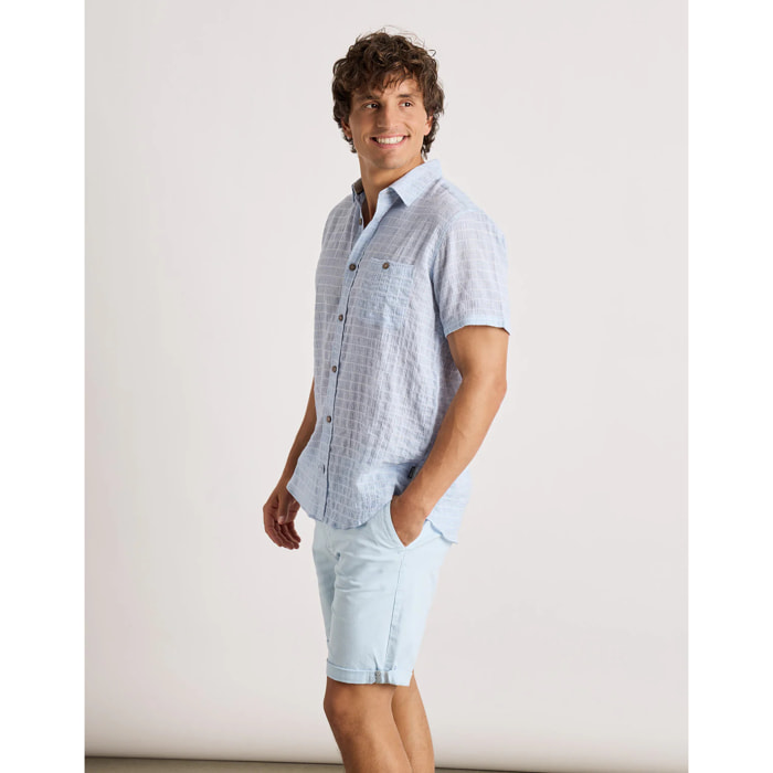 Camisa Manga Corta Azul - Socra
