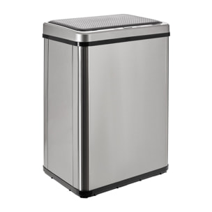 Well home - cubo de basura inteligente sin patas con apertura automática o contacto manual, 40l, alto: 55,5 (x35,5x26), gris.