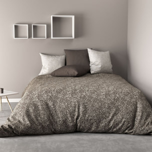 Parure De Drap 100% Coton 5pcs 240x300 Zoe Taupe