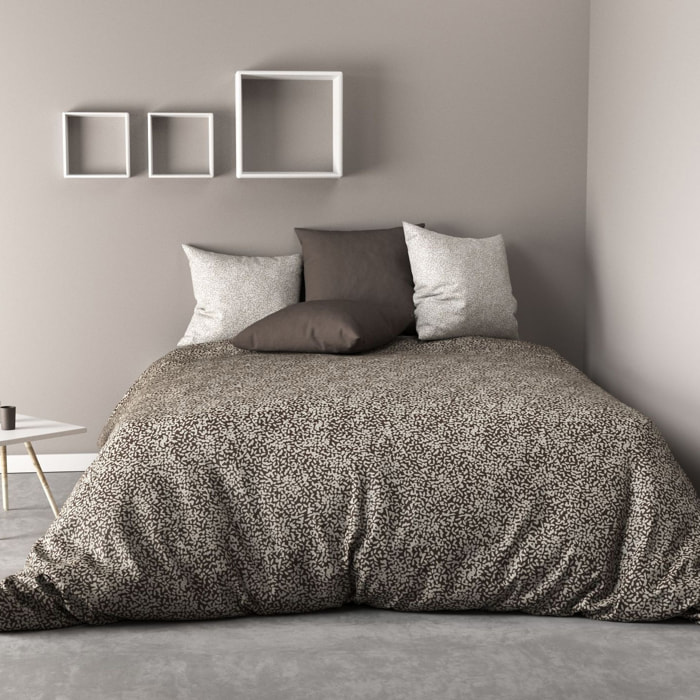 Parure De Drap 100% Coton 5pcs 240x300 Zoe Taupe