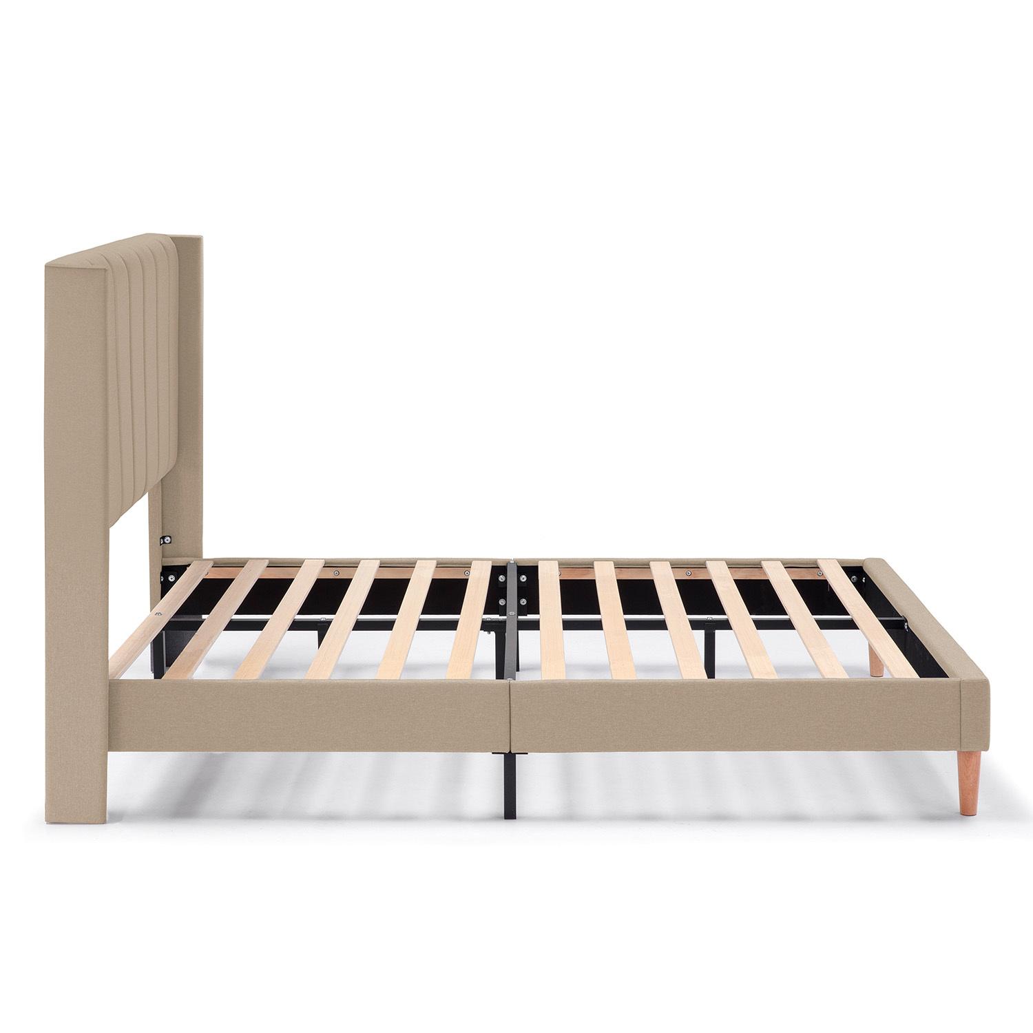 Estructura de cama tapizada Noelia de 30 cm Beige