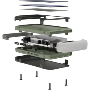 Batterie externe XMOOVE 16000 mAh SOLARGO POCKET lampe torche