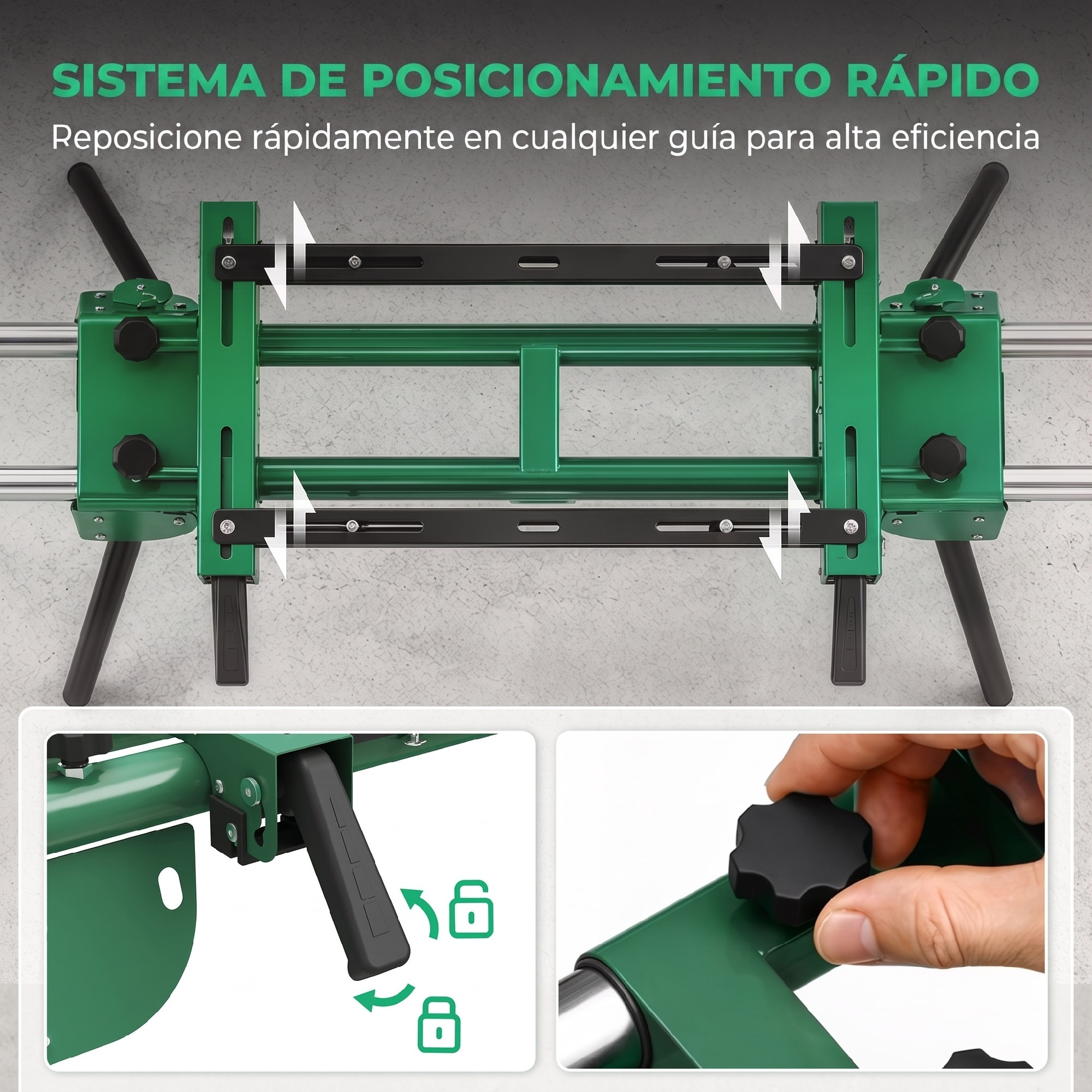 Soporte de Sierra Ingletadora Plegable, Universal con 2 Rodillos de Apoyo, Banco de Trabajo Extensible con Altura y Ancho Ajustable, Estructura Metálica Reforzada, Sistema Fijación Carga 200 kg