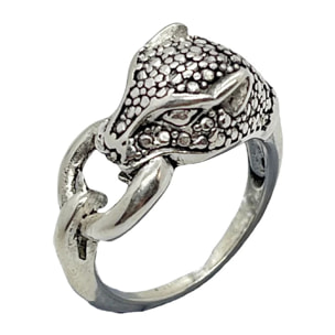 Anillo leopardo Chop plata