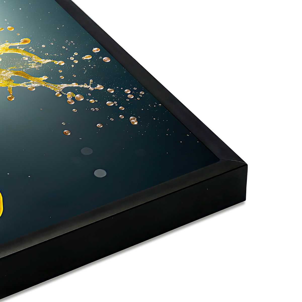 Affiche encadrée fruits éclaboussures cuisine Affiche + cadre en métal - Noir