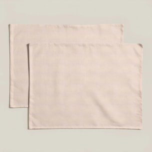 Lot de 2 sets de table individuels résinés Uni 2616 - 45x35 cm