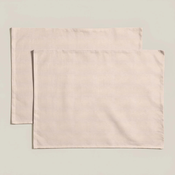 Lot de 2 sets de table individuels résinés Uni 2616 - 45x35 cm