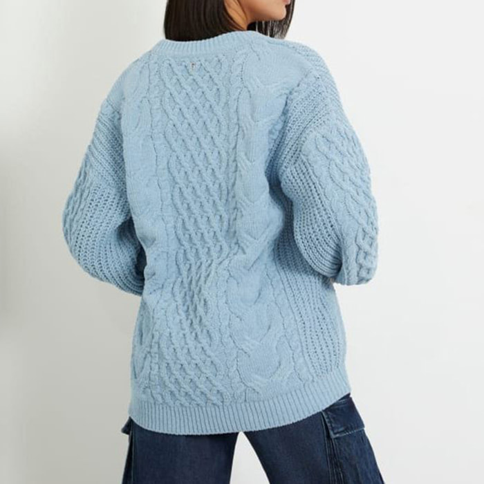 GUESS - Pull Aki - bleu ciel