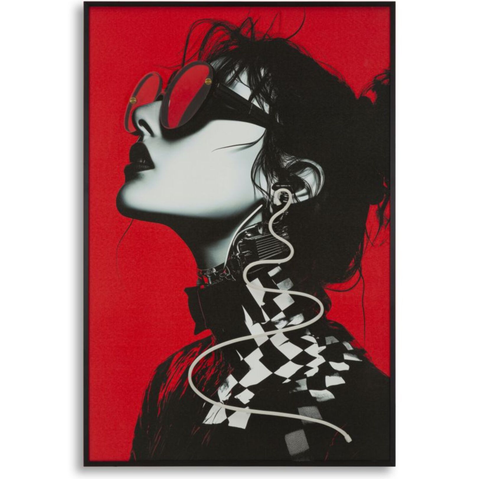 STAMPA C/LED SU TELA PSYCO -B- CM 60X3,5X90 (APPLICAZIONE 3D ACRILICO)