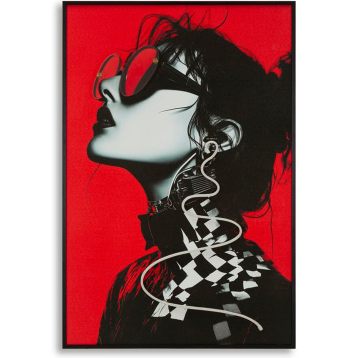 STAMPA C/LED SU TELA PSYCO -B- CM 60X3,5X90 (APPLICAZIONE 3D ACRILICO)