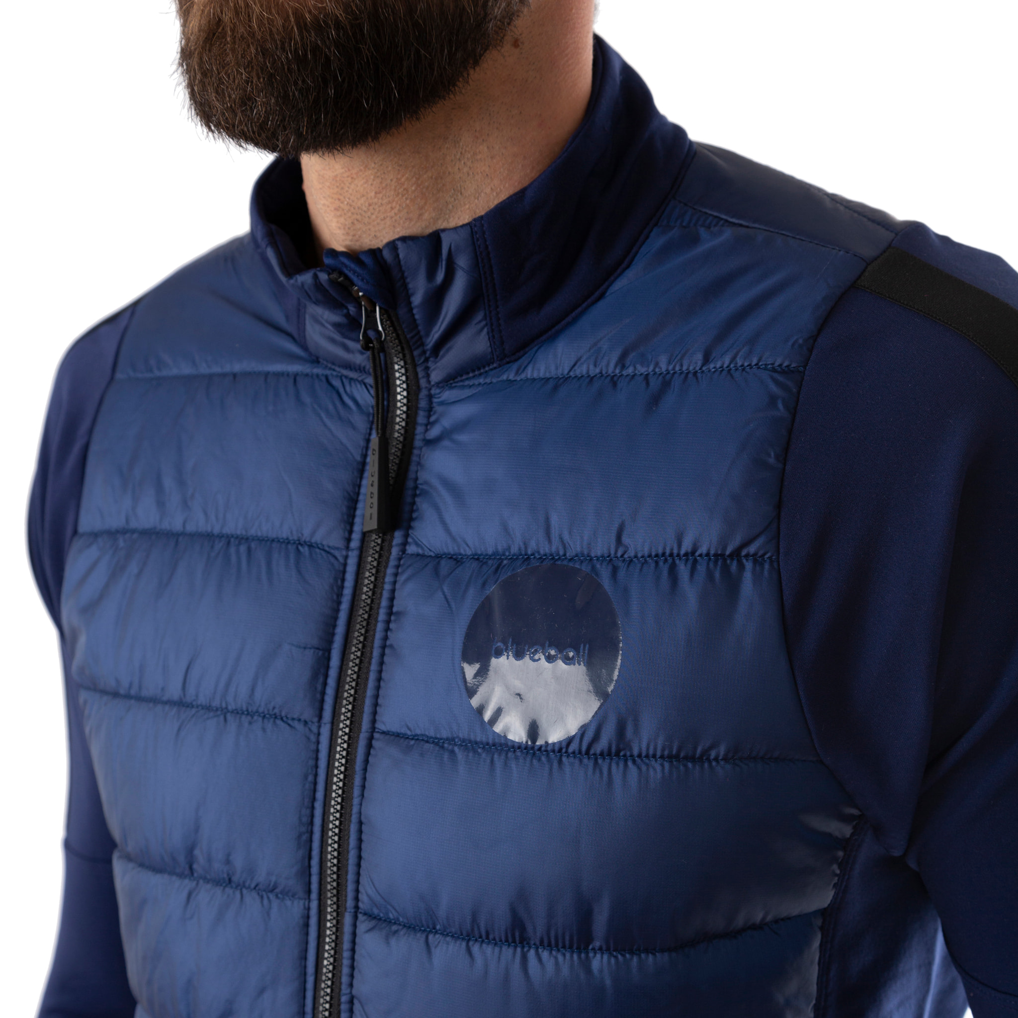 Chaqueta ciclista hombre manga larga azul marino