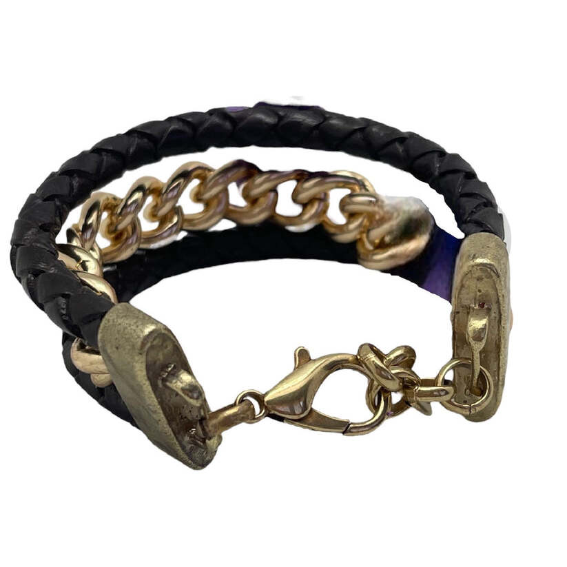 Pulsera canal en dorado