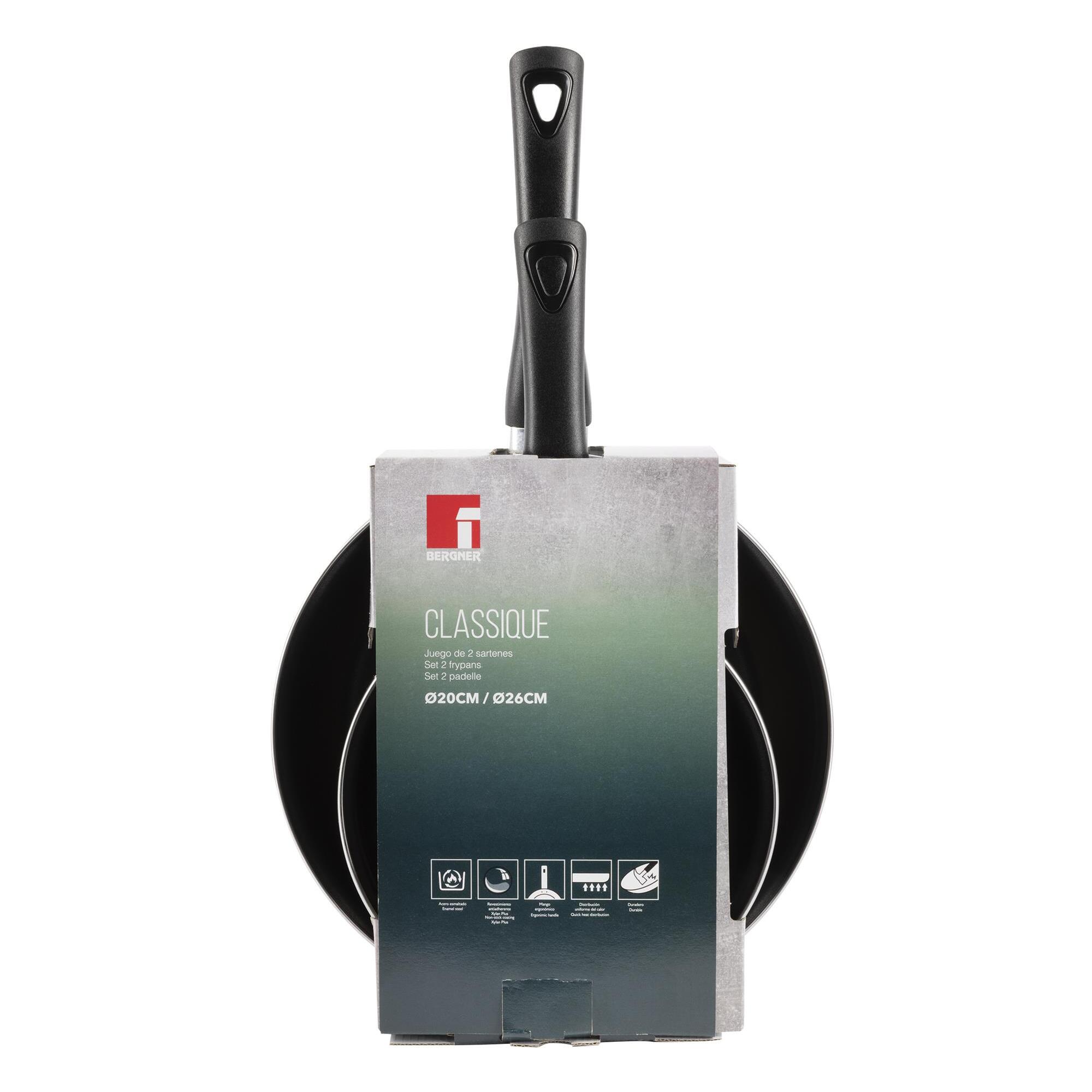 Juego de 2 Sartenes 20 / 26cm en aluminio forjado antiadherentes