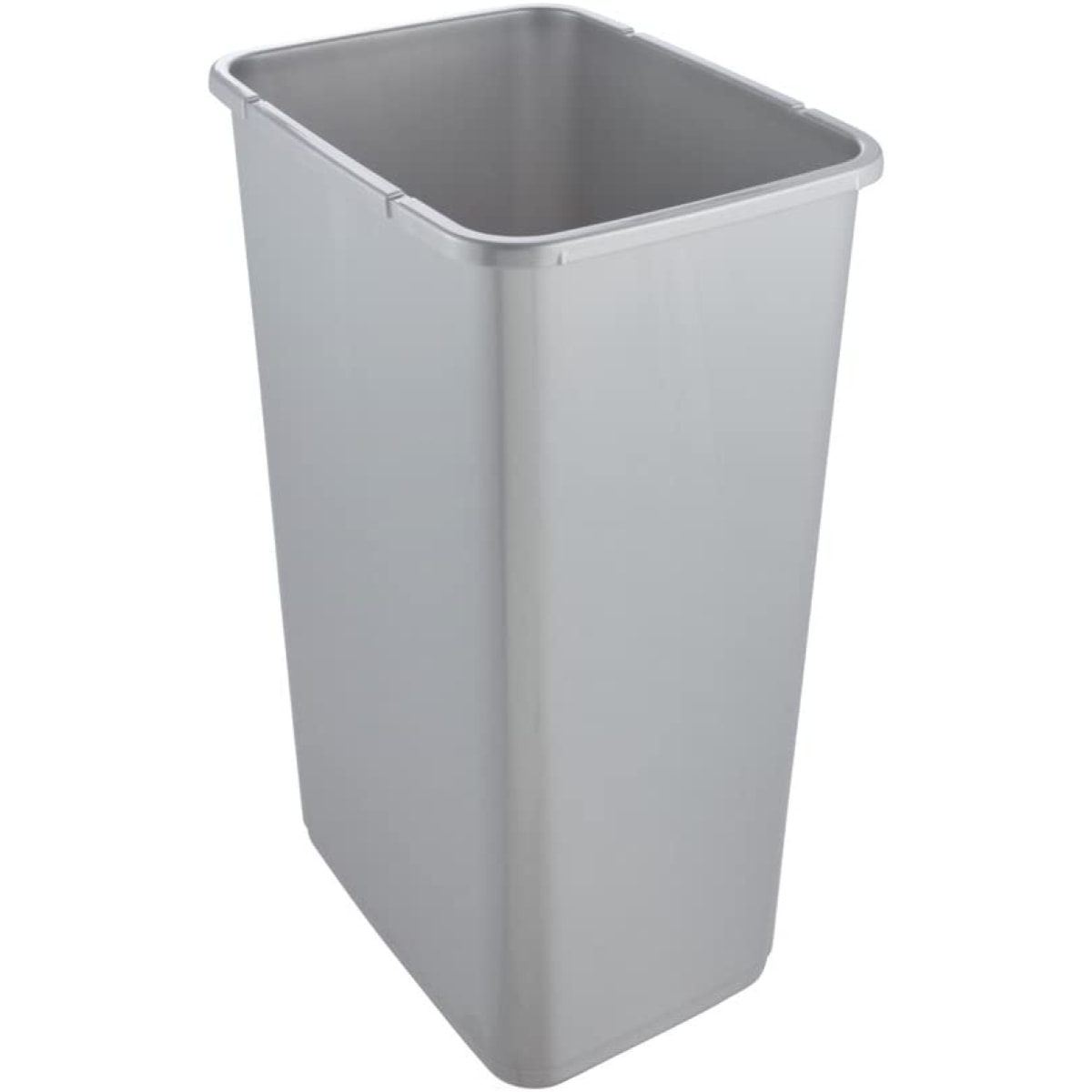 Cubo de Basura Premium con Tapa Abatible, Tacto Suave, color Plateado