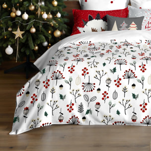Housse de couette avec clics 100% coton Merry Christmas 44