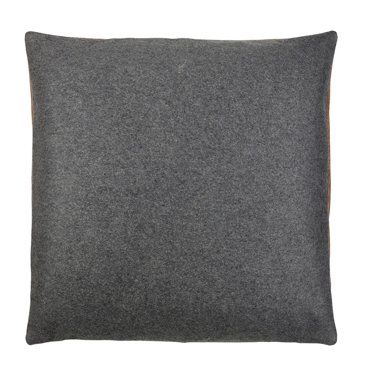 Coussin 60x60 Lodge leather Noir/Tobacco